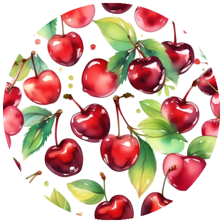 Handmade stickers with cherries for planners and envelopes