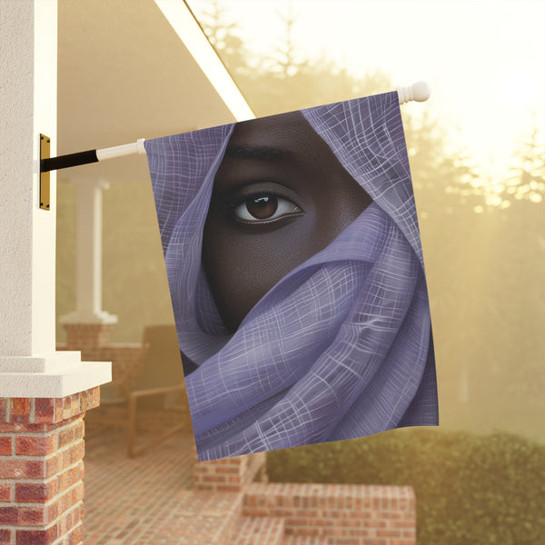 Mystic Veiled Woman Garden Flag & Porch Banner Boho Art Yard Decor Sign