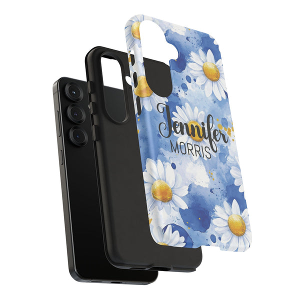Personalized Floral Phone Case Custom Name Cover iPhone Samsung Pixel Gift