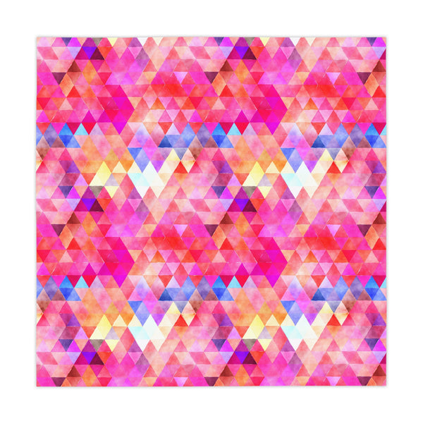 Bright Colorful Geometric Pattern Red Pink Tablecloth Décor