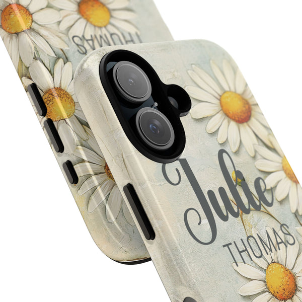 Personalized Floral Phone Case Custom Name Cover iPhone Samsung Pixel Gift
