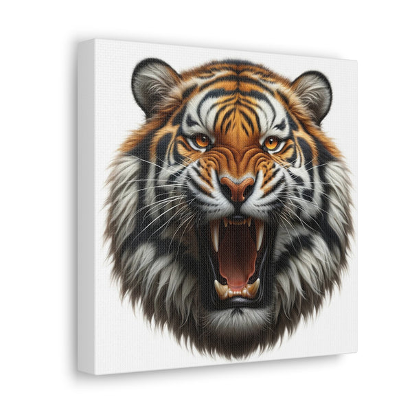 Snarling Tiger 10x10 Canvas Gallery Wraps Wall Art Home Decor Game Room