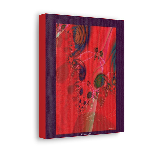 Red Dragon Fractal Art Wall Print Canvas Gallery Wraps Edgy Bold Print
