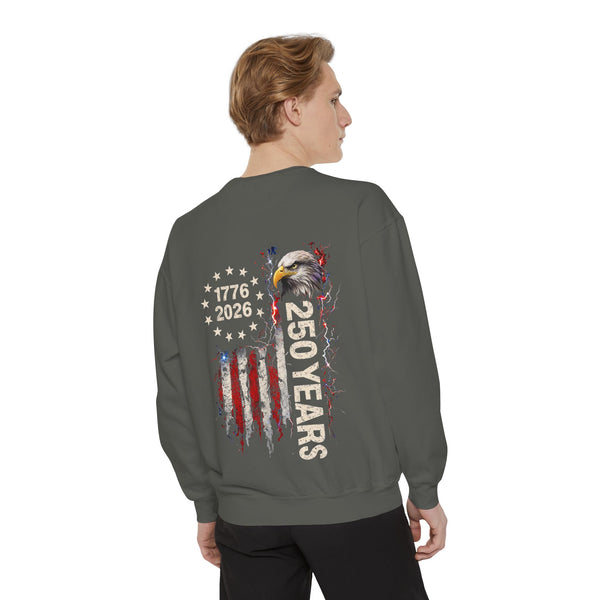 250 Years American Flag Eagle sweatshirt | 1776-2026 250th Birthday Double Sided