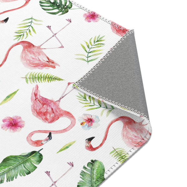 Florida Tropical Flamingo Beach Area Rugs 3 Sizes Durable 