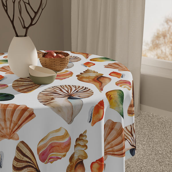Beach Seashells Pattern Tablecloth Home Décor Casual Dining 