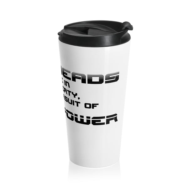Gifts for Gearheads Pursuit of Horsepower Stainless Steel Travel Mug 15 oz with Lid