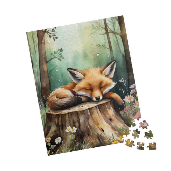 Sleeping Fox Jigsaw Puzzle Woodland Animal Art Nature Puzzle 110–1014 Pieces