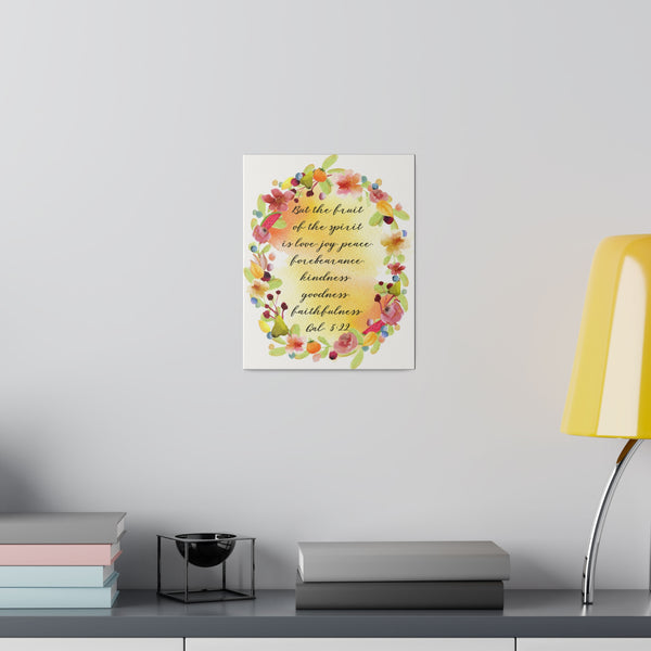 Fruit of the Spirit Bible Verse Art Canvas Print 4 Sizes