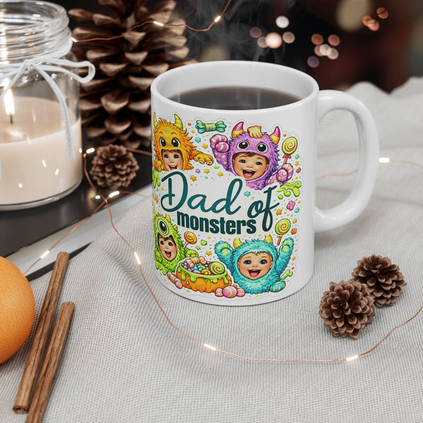 Dad of Monsters Mug  Funny Dad Gift from Kids  Father’s Day Coffee Cup