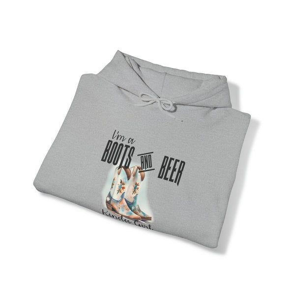 Gifts for Cowgirls Boots and Beer Girl Unisex Heavy Blend™ Hooded Sweatshirt