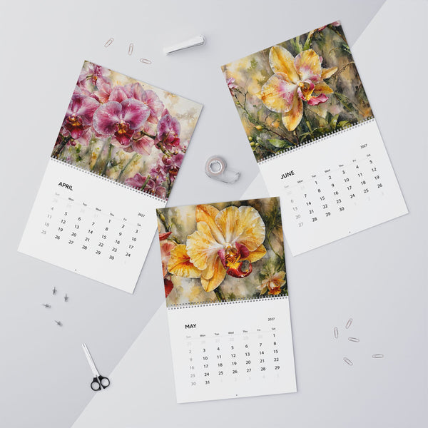 2027 Orchid Wall Calendar Floral Botanical Art Original Photography Gift