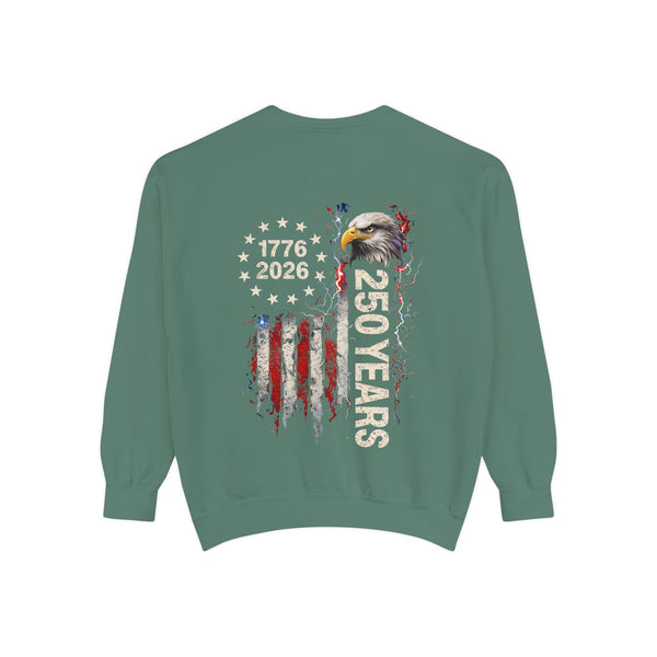 250 Years American Flag Eagle sweatshirt | 1776-2026 250th Birthday Double Sided