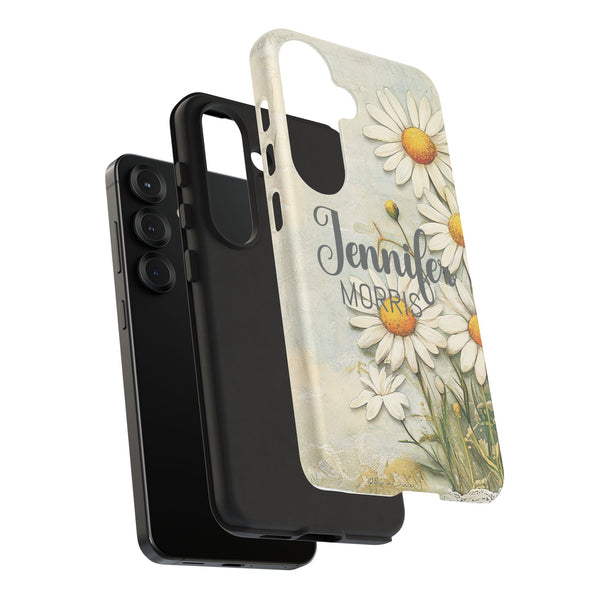 Personalized Floral Phone Case Custom Name Cover iPhone Samsung Pixel Gift