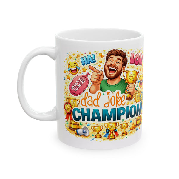 Dad Joke Champion Mug  Funny Father Gift  #1 Dad Coffee Cup  LOL Humor Present