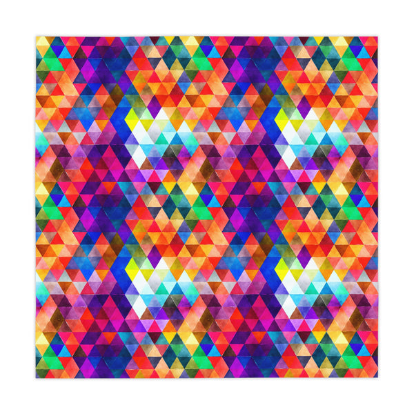 Bright Colorful Geometric Pattern Blue Pink Tablecloth Décor