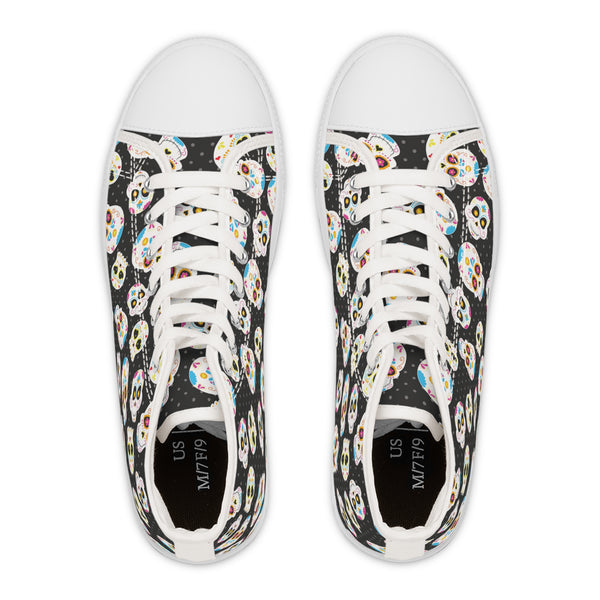 Sugarskull Day of the Dead Women's High Top Sneakers