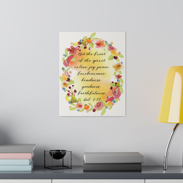 Fruit of the Spirit Bible Verse Art Canvas Print 4 Sizes