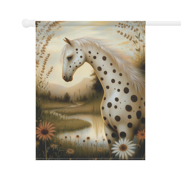 Spotted Horse Meadow Garden Flag & Porch Banner Rustic Country Decor