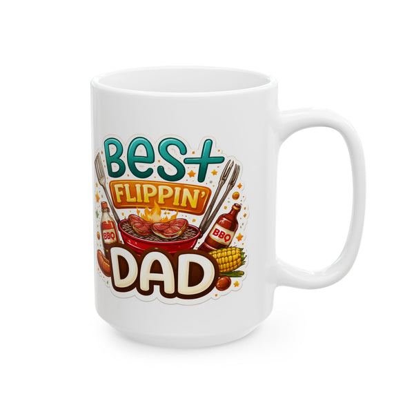 Best Flippin’ Dad Mug  Funny BBQ Grill Master Gift  Father’s Day Coffee Cup