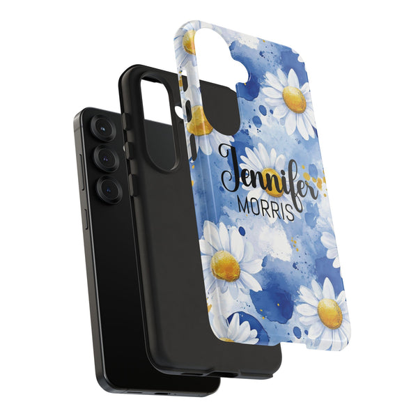 Personalized Floral Phone Case Custom Name Cover iPhone Samsung Pixel Gift