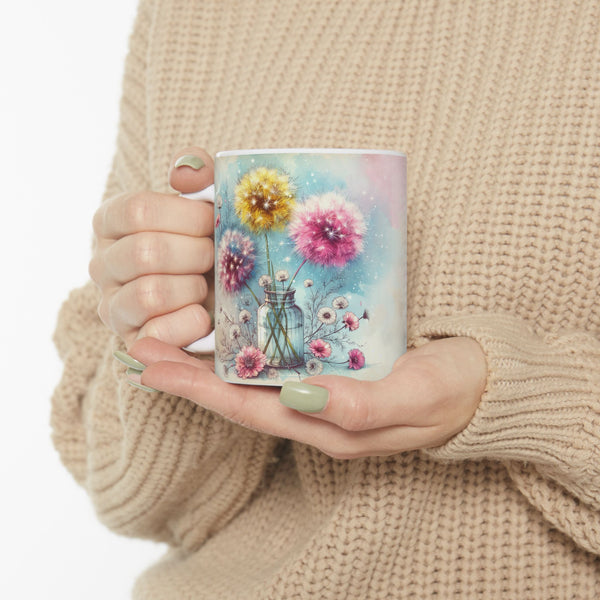 Floral Inspirational Mug – Love Grows where Kindness is Planted Coffee Cup Gift for Women