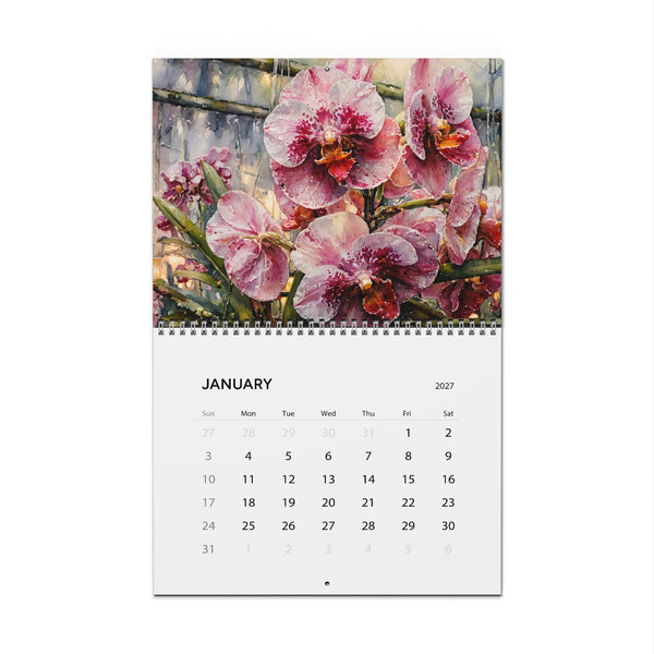 2027 Orchid Wall Calendar Floral Botanical Art Original Photography Gift