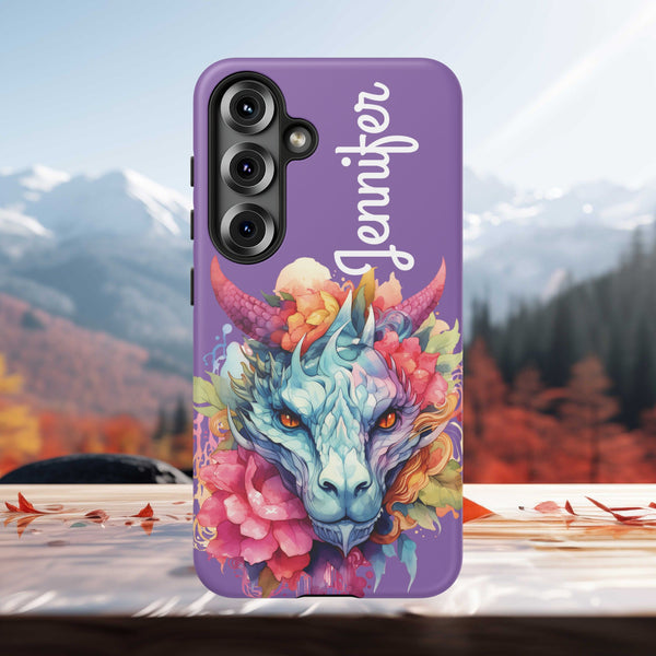 Personalized Dragon Phone Case Custom Name Fantasy Art iPhone Samsung Google