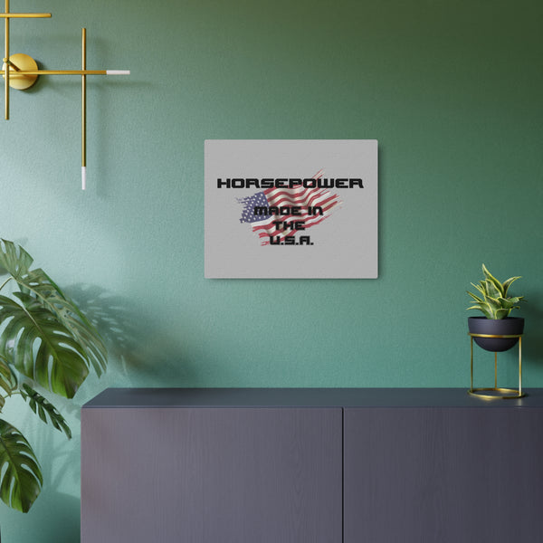 Gifts for Gearheads Horsepower Made In the USA Metal Art Sign - Indoor Use Aluminum Rectangle