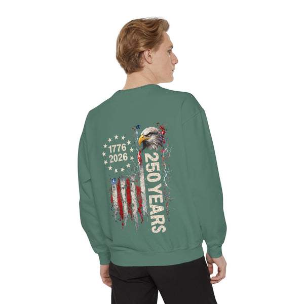 250 Years American Flag Eagle sweatshirt | 1776-2026 250th Birthday Double Sided