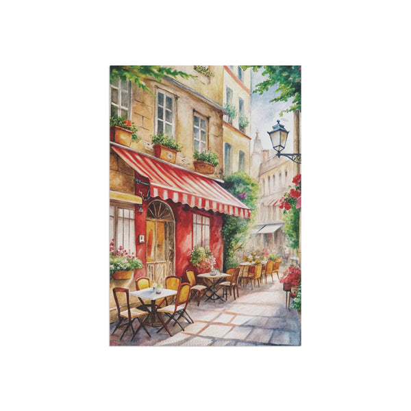Paris Cafe Street Garden Flag & Porch Banner European Bistro Decor