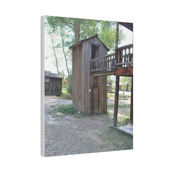 Double Decker Outhouse Ghost Town Montana Old West Art Canvas Print 4 Sizes