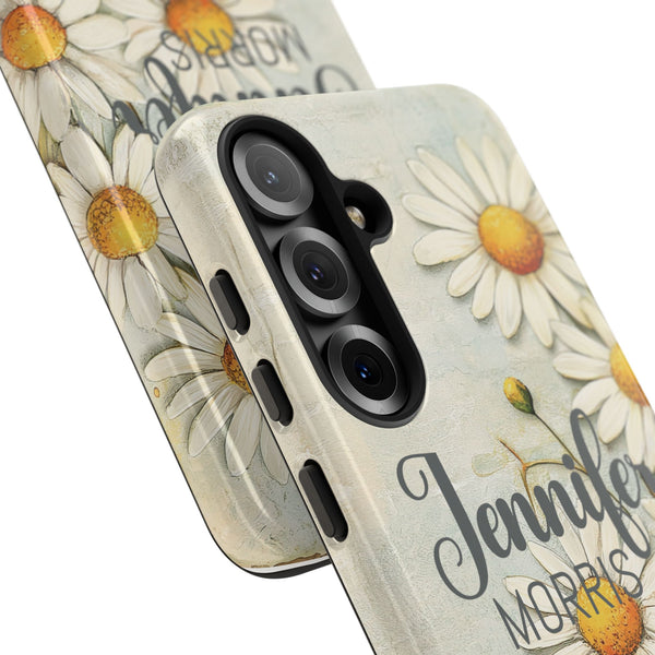 Personalized Floral Phone Case Custom Name Cover iPhone Samsung Pixel Gift