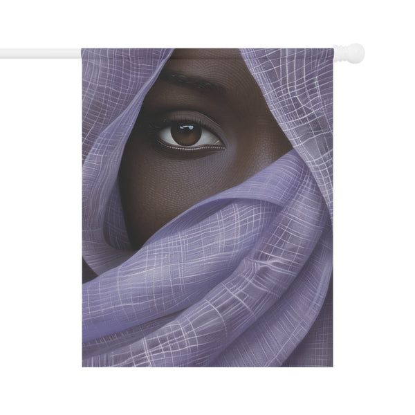 Mystic Veiled Woman Garden Flag & Porch Banner Boho Art Yard Decor Sign