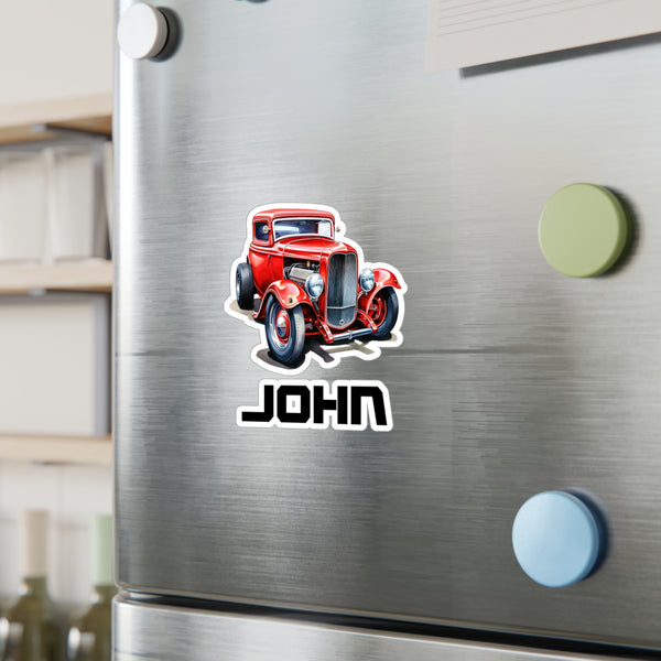 Gifts for Gearheads Personalized Hot Rod Kiss-Cut Vinyl Decals 4 Sizes