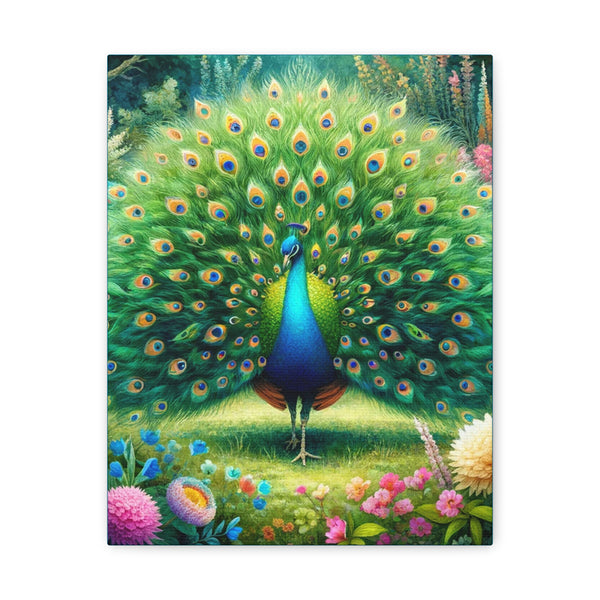 Gift for Gardeners Peacock Kitchen Sign Canvas Gallery Wrap