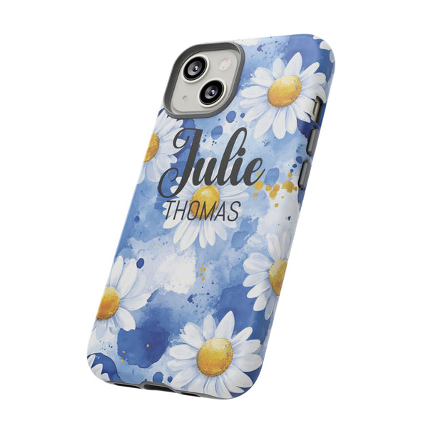 Personalized Floral Phone Case Custom Name Cover iPhone Samsung Pixel Gift