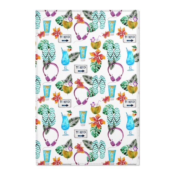 Flip Flops Beach Themed Tropical Area Rugs 3 Sizes Durable