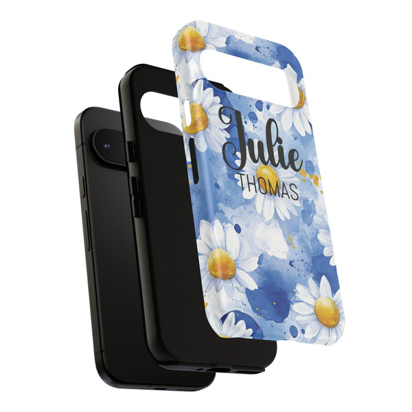 Personalized Floral Phone Case Custom Name Cover iPhone Samsung Pixel Gift