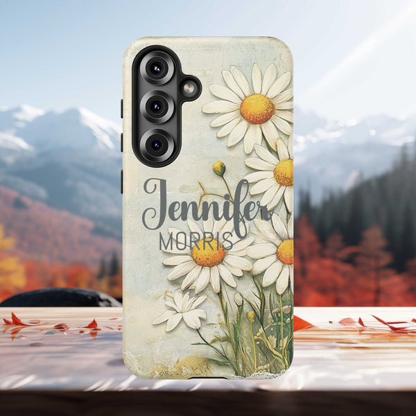 Personalized Floral Phone Case Custom Name Cover iPhone Samsung Pixel Gift