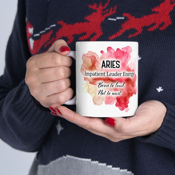 Aries Zodiac Mug Astrology Coffee Cup March April Birthday Horoscope Gift
