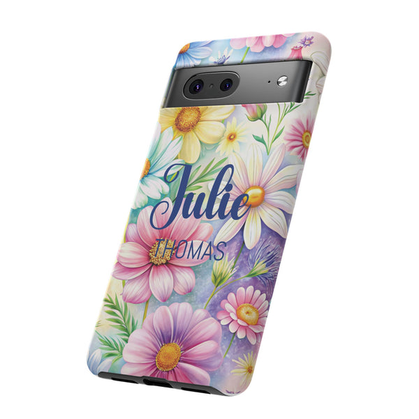 Personalized Daisy Phone Case Custom Name Cover iPhone Samsung Pixel Gift