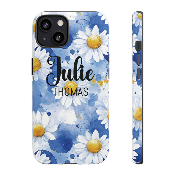 Personalized Floral Phone Case Custom Name Cover iPhone Samsung Pixel Gift