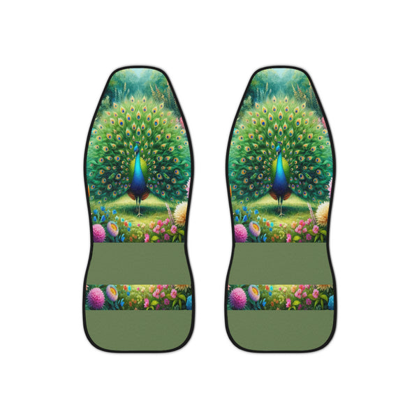 Gifts for Gardeners Peacock Car Seat Covers Polyester Universal Fit