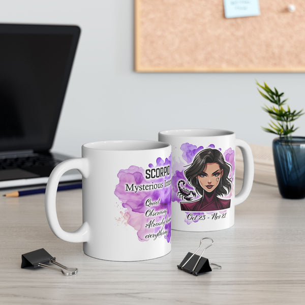 Scorpio Zodiac Mug Funny Astrology Coffee Cup, Scorpio Gift, Horoscope Birthday