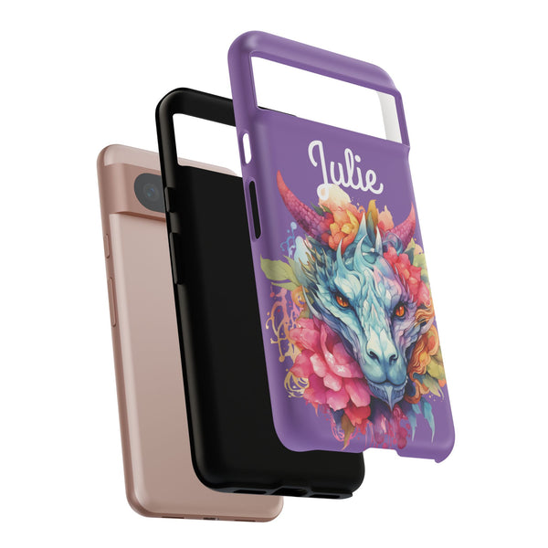 Personalized Dragon Phone Case Custom Name Fantasy Art iPhone Samsung Google