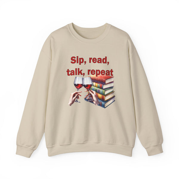 Sip Read Talk Repeat Sweatshirt, Book Club Shirt, Book Club Gifts, Gift for Book Lovers