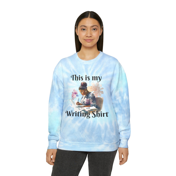 This is my Writing Shirt Unisex Tie-Dye Sweatshirt Multicolored
