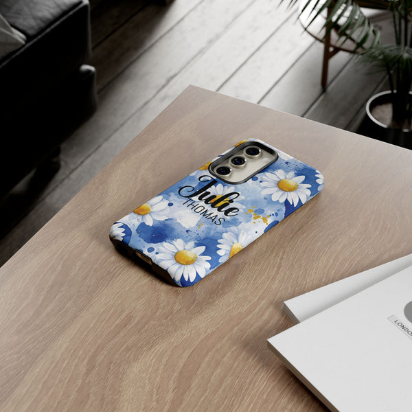 Personalized Floral Phone Case Custom Name Cover iPhone Samsung Pixel Gift