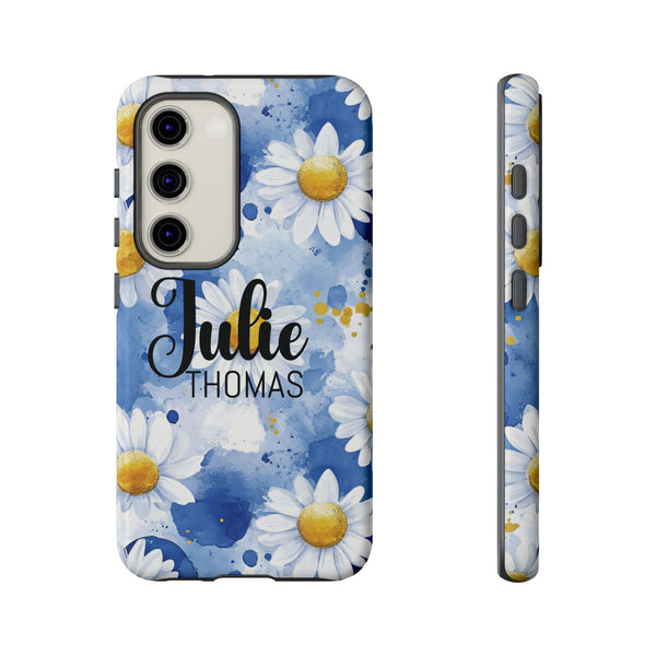 Personalized Floral Phone Case Custom Name Cover iPhone Samsung Pixel Gift